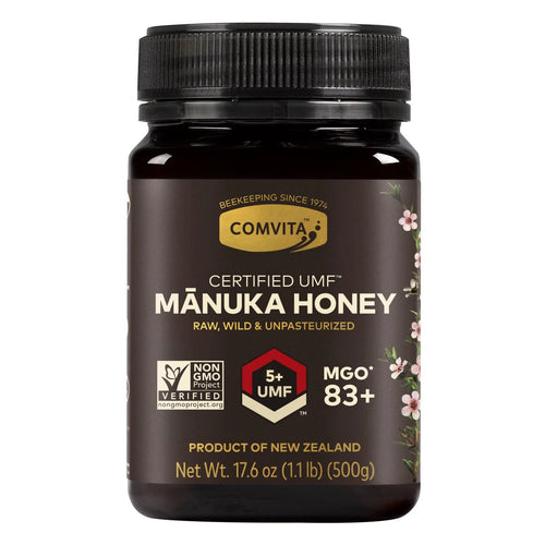 Certified UMF 5+ (MGO 83+) Raw Manuka Honey, Authentic, Wild, Unpasteurized, Non-Gmo Superfood for Daily Wellness I 17.6 Oz