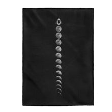 Load image into Gallery viewer, Velveteen Moon Phase  Plush Blanket
