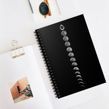 Load image into Gallery viewer, Moon Phase Spiral Notebook - Ruled Line
