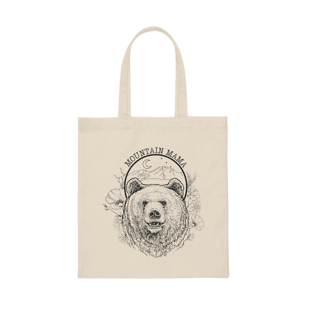 MOUNTAIN MAMA Canvas Tote Bag