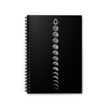 Load image into Gallery viewer, Moon Phase Spiral Notebook - Ruled Line
