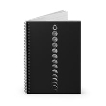 Load image into Gallery viewer, Moon Phase Spiral Notebook - Ruled Line
