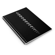 Load image into Gallery viewer, Moon Phase Spiral Notebook - Ruled Line
