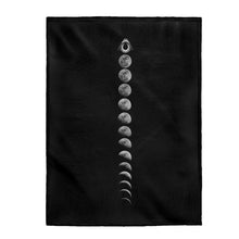 Load image into Gallery viewer, Velveteen Moon Phase  Plush Blanket
